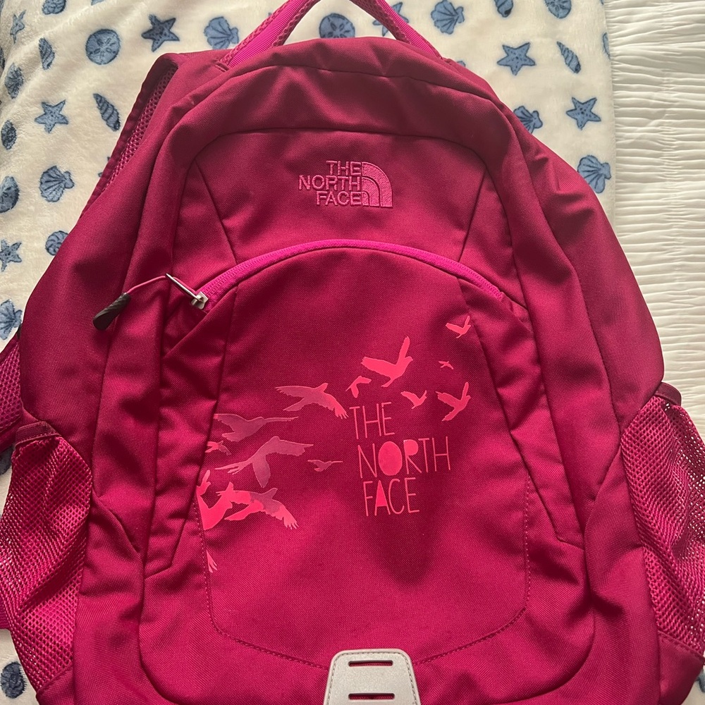 The North Face Fuchsia and Gray Backpack